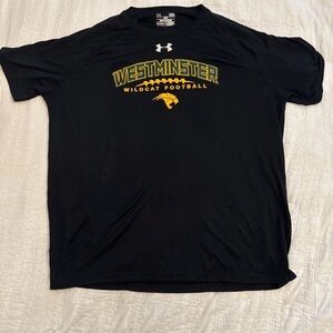 West Virginia Mountaineer’s  Size Large Under Armour  T-Shirt Tee